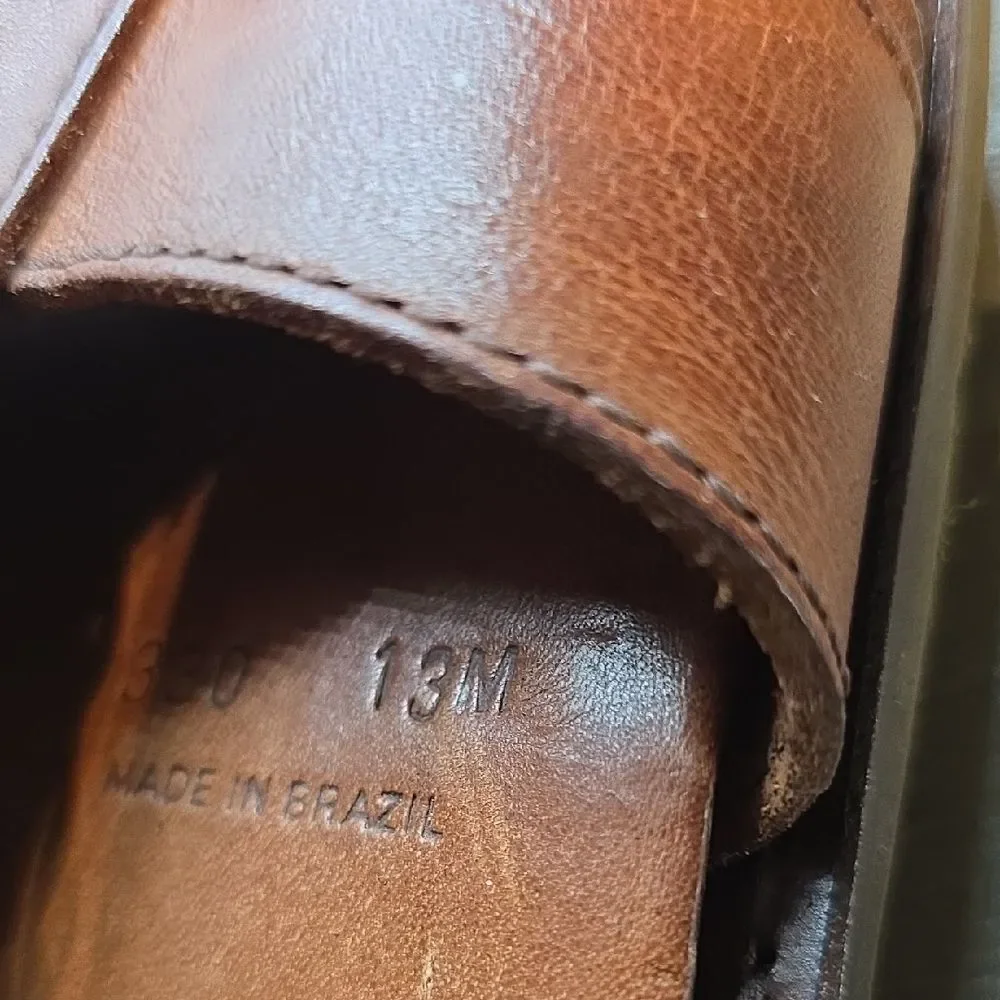 Cole Haan Brown Leather Fisherman-Style Slip-On Loafers
